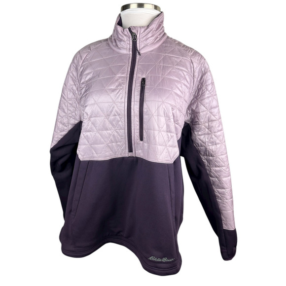 Eddie Bauer Chair Six Hybrid 1/2-Zip Ski Pullover Purple Women's Plus Size 3X - Picture 13 of 14